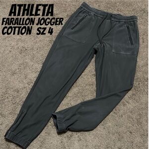 Athleta Farallon Joggers-Sz 4-Charcoal-Cotton-EUC